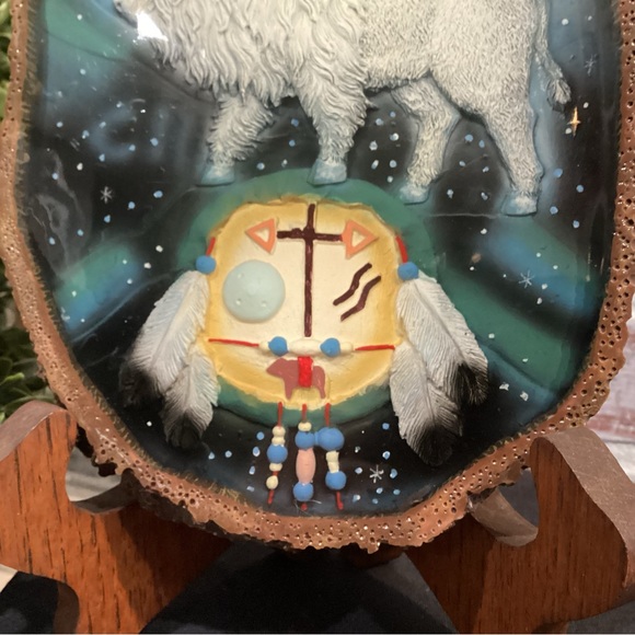 🟡 Stunning Buffalo Indian Headdress Stars & Sky Heavy Resin Wall Decor - Wow - Picture 5 of 11
